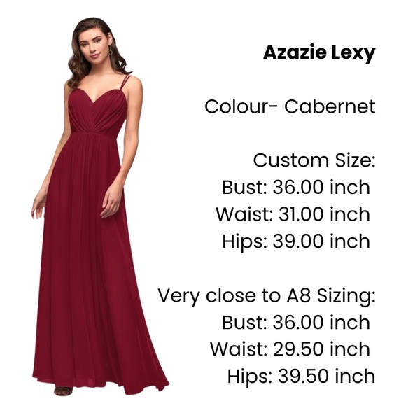 Azazie Bridesmaid Dress Cabernet - New with tags - Picture 1 of 9